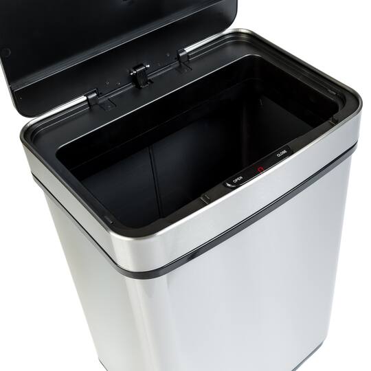 Honey Can Do 50L Stainless Steel Trash Can with Motion Sensor